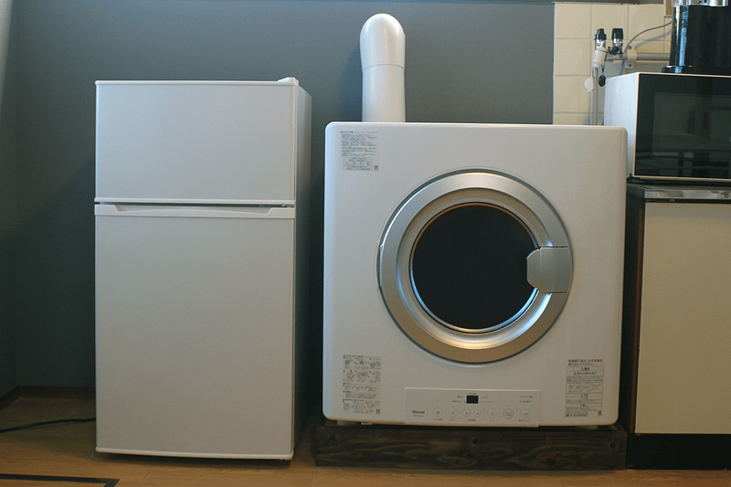 嬉しいガス衣類乾燥機完備