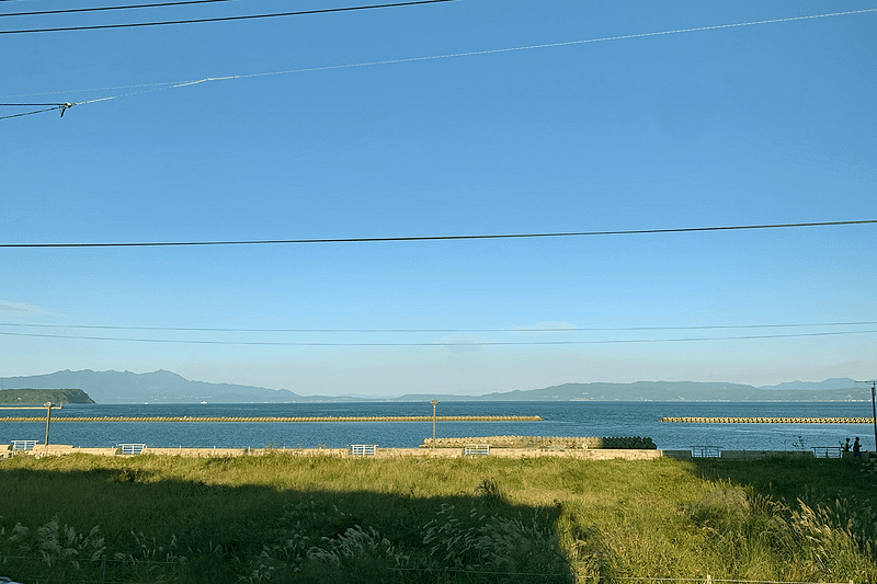 お部屋から臨む錦江湾